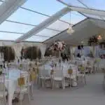 9m clear roofed wedding marquee Buckinghamshire