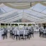 9m clear roofed wedding marquee